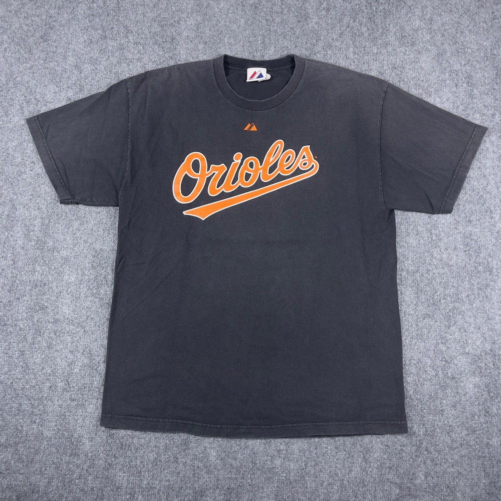 Y2K Baltimore Orioles T Shirt Mens XL Black Matt Wieters MLB Graphic Tee